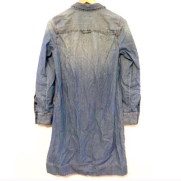 J. Crew Denim Chambray Popover Mini Shirtdress - Picture 3 of 4